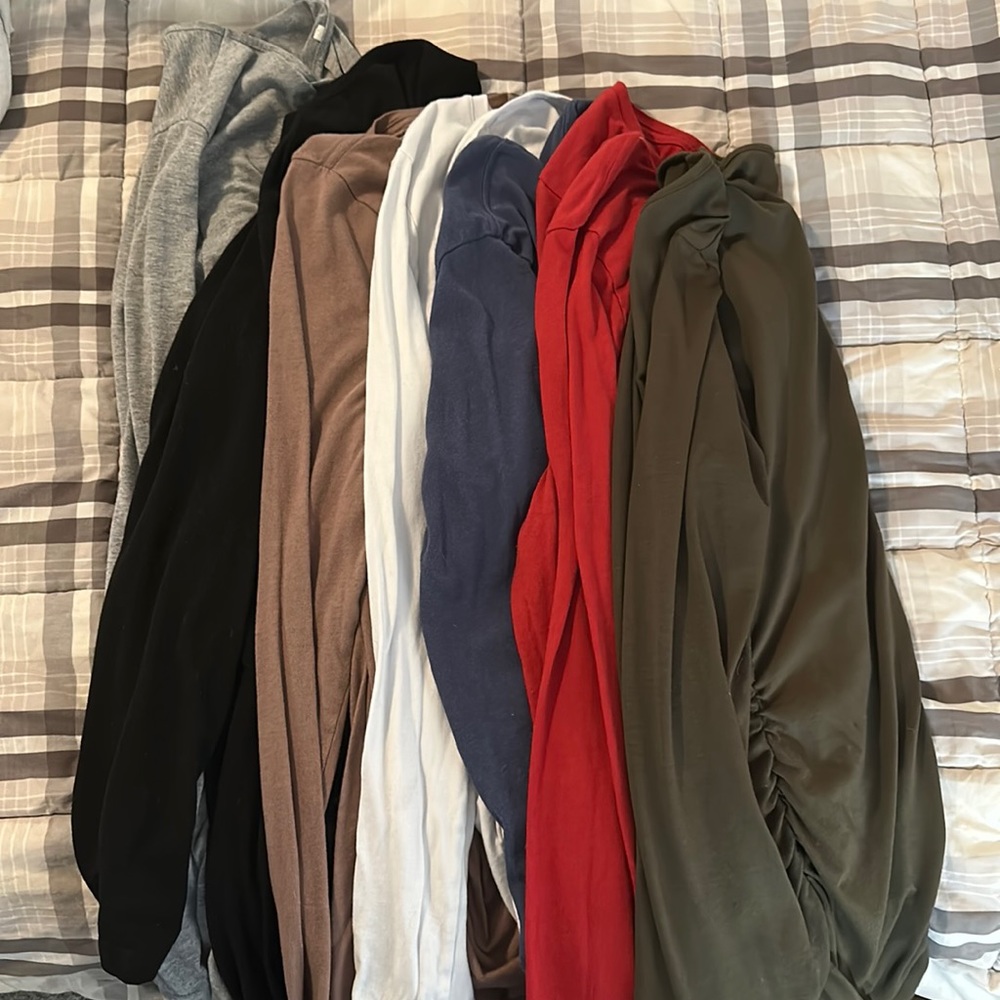 7 long sleeve maternity tops!